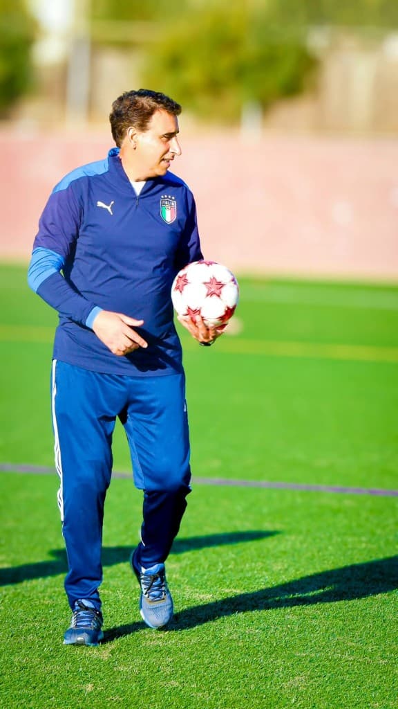 Coach Rami Hammadi on the field